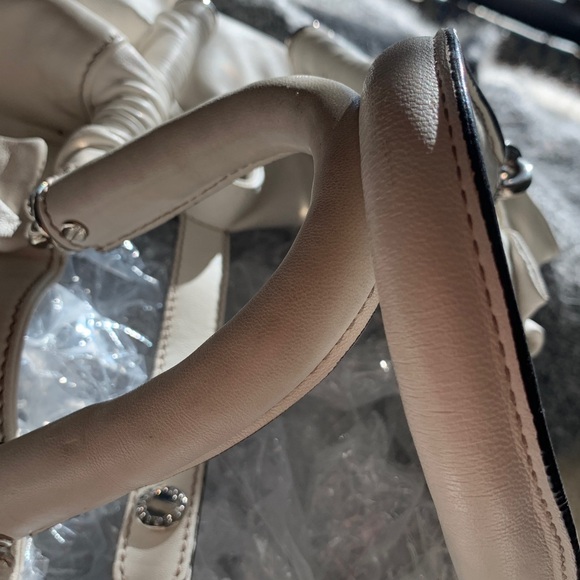 NEW DOLCE & GABBANA Leather Ruffle Miss Brooke Satchel - Summer White Never Used - Picture 9 of 11